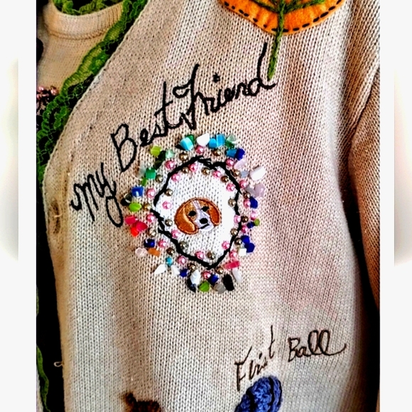 Storybook Knits Limited Edition Cardigan Set 1X (Dog Themed) NWT - Picture 8 of 14